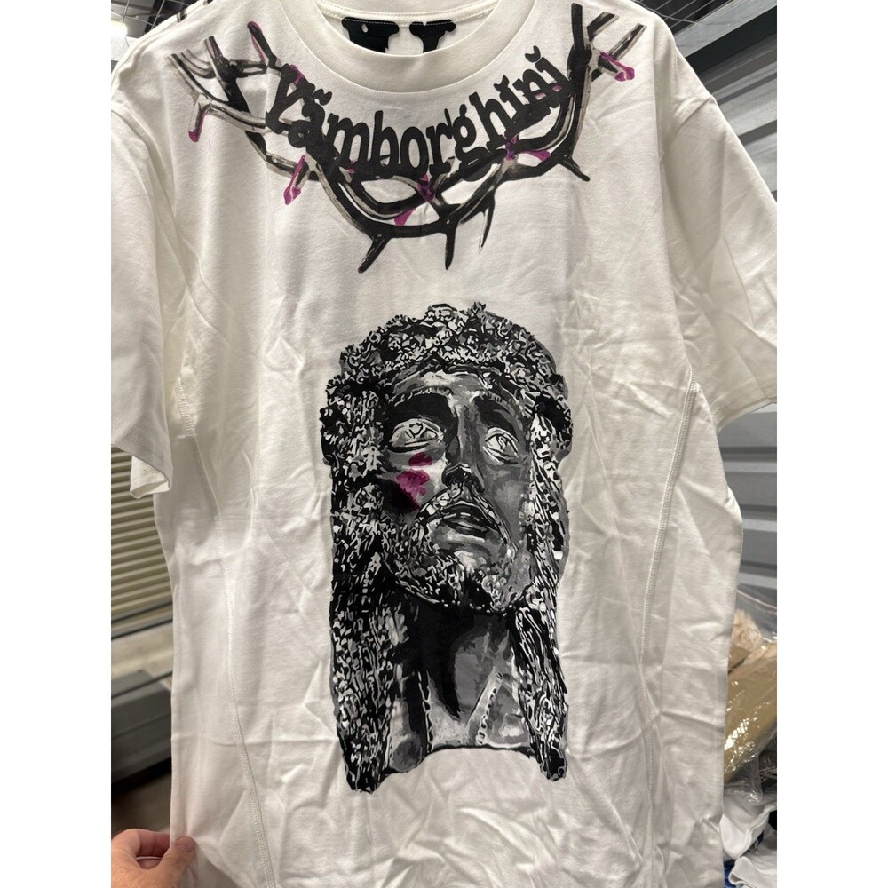 Vlone x Yams Day Jesus Piece T-Shirt Mens XL White Tee NWT